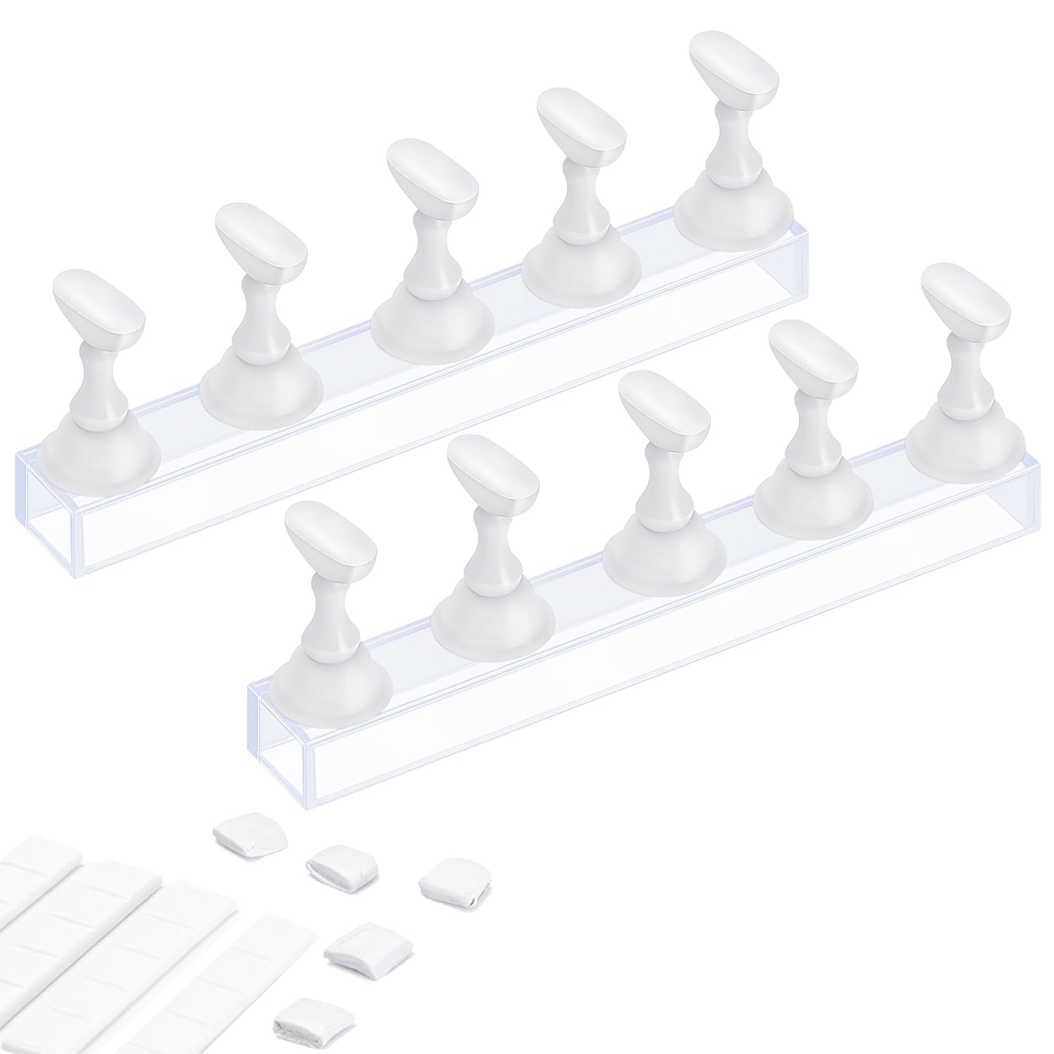 Expositor Etercycle de uñas acrílicas, base estable para practicar y exhibir diseños.