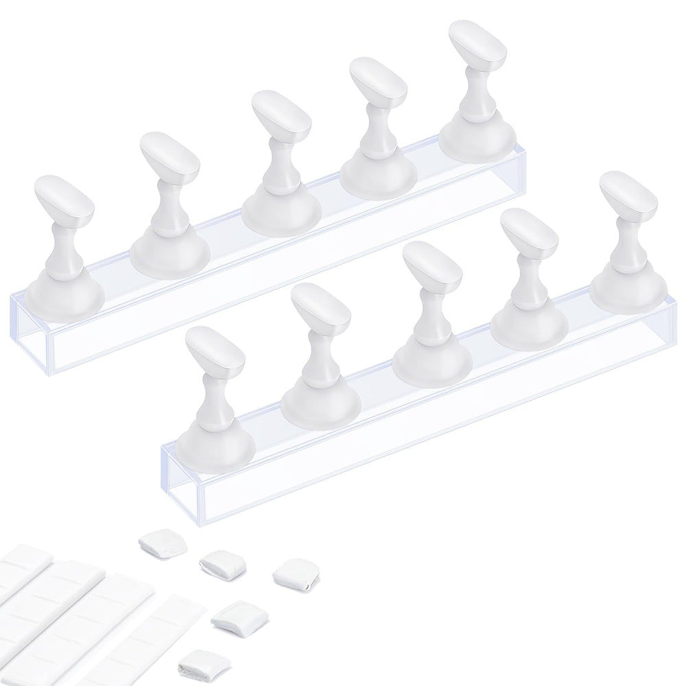 Expositor Etercycle de uñas acrílicas, base estable para practicar y exhibir diseños.