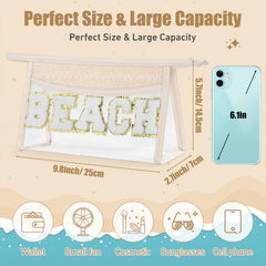 Etercycle clear PVC travel toiletry bag shows contents at a glance for airport security.