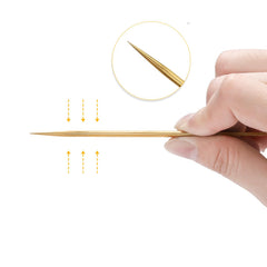 Etercycle curved tweezer providing steady control for classic lash placement