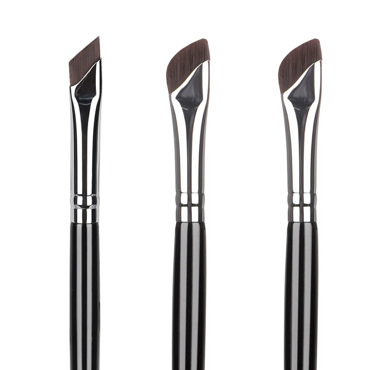 Etercycle Eyeliner Brush Set showing the three brushes for precise makeup.