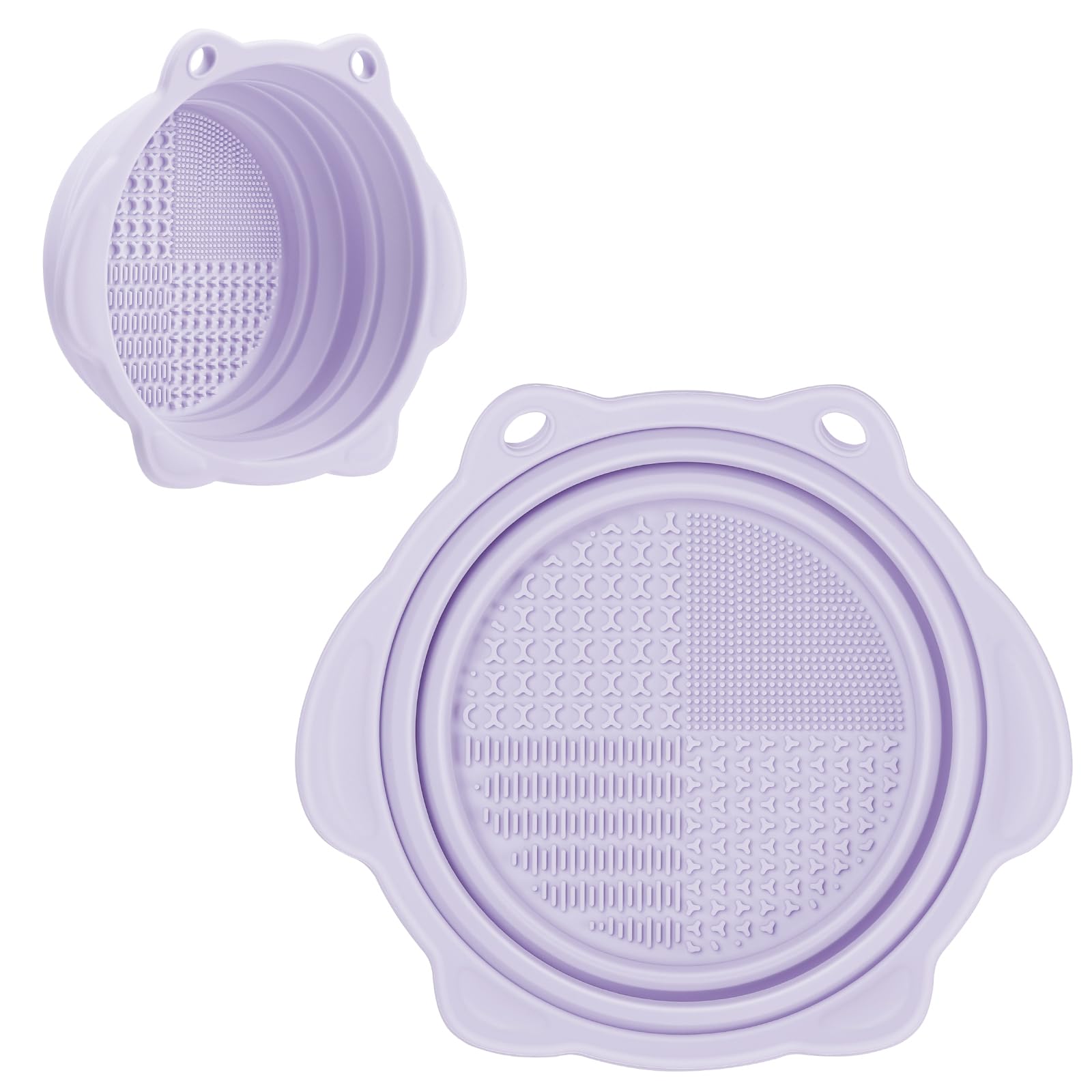 Etercycle foldable bowl showing compact design for easy storage during makeup routines.