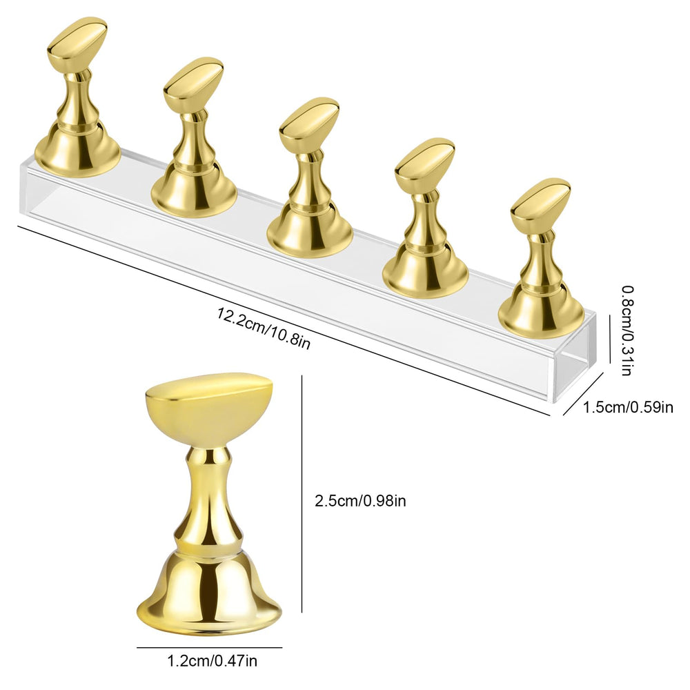 Etercycle gold nail stand studio aesthetic complements DIY nail spaces