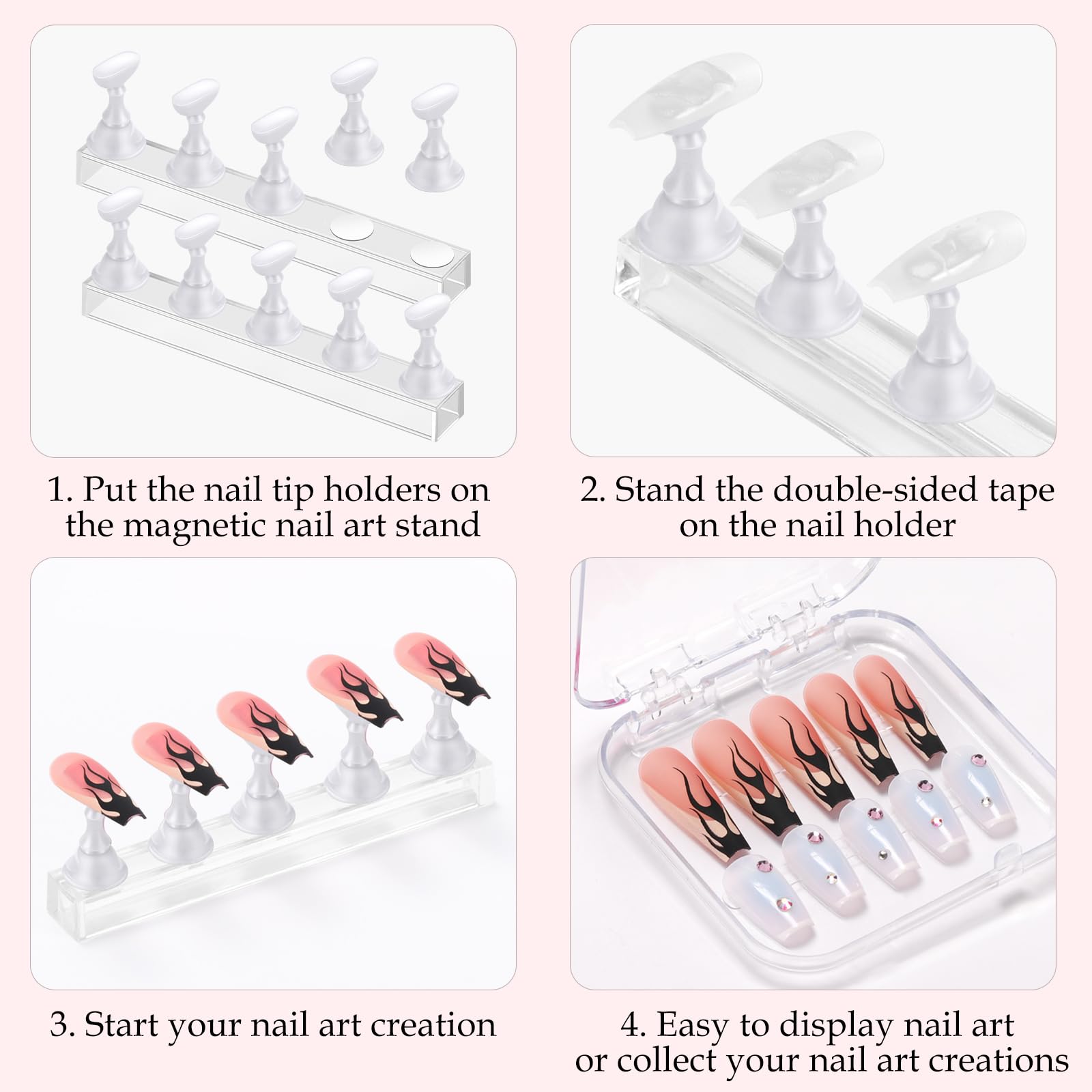 Etercycle magnetic crystal stand supports precise, hands-free nail art sessions