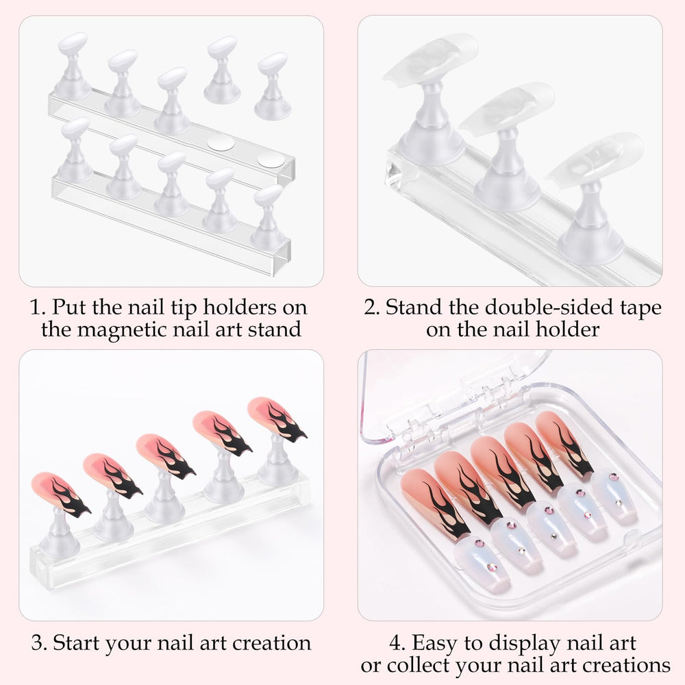Etercycle magnetic crystal stand supports precise, hands-free nail art sessions