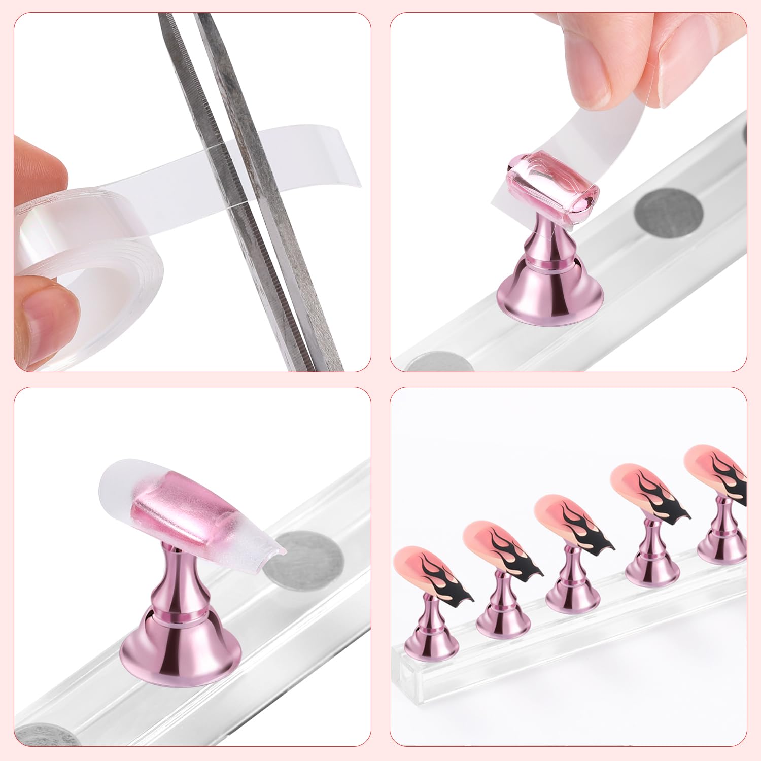 Etercycle magnetic crystal stand keeps nails steady during nail art practice.