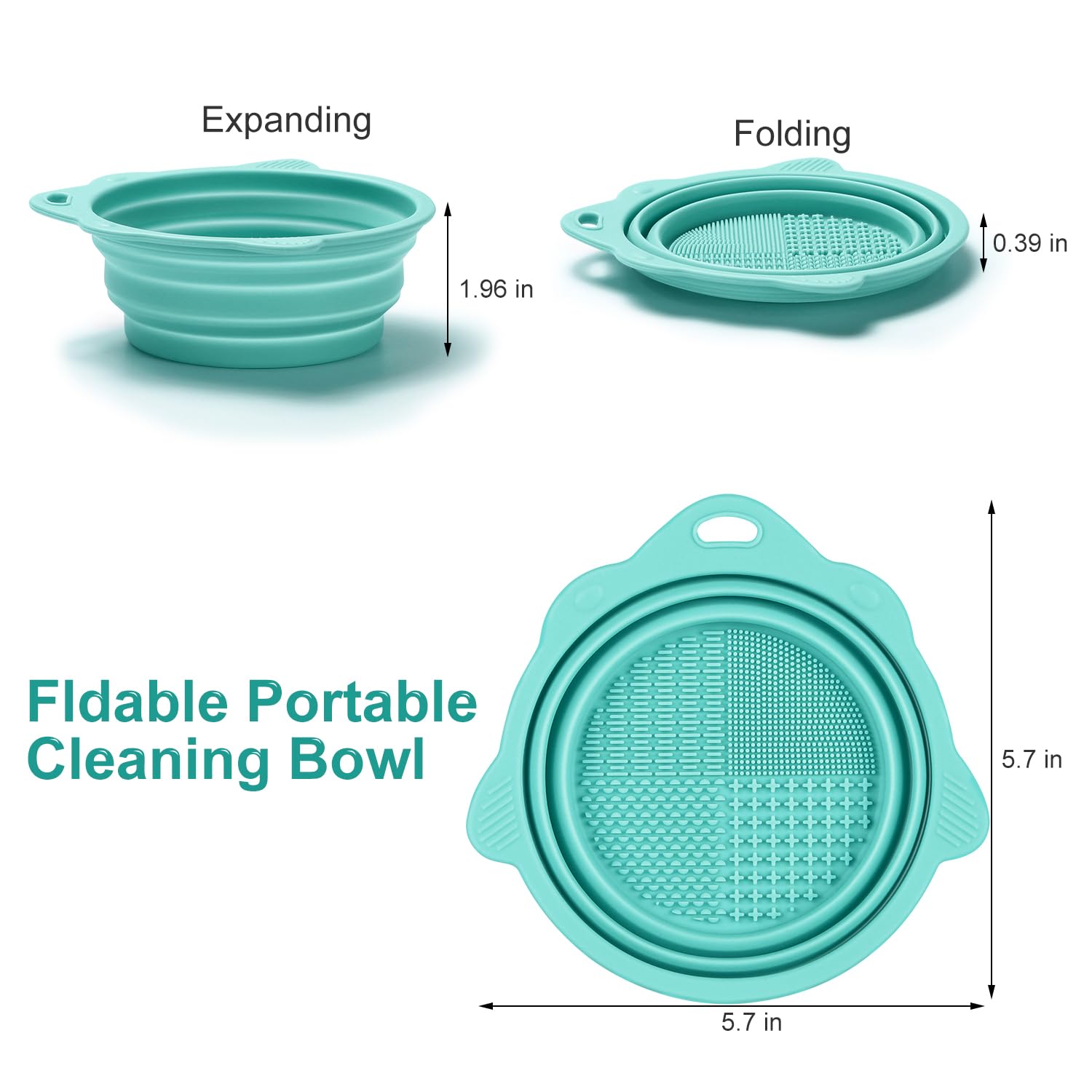 Etercycle multi-textured scrubber design for facial and eye brushes