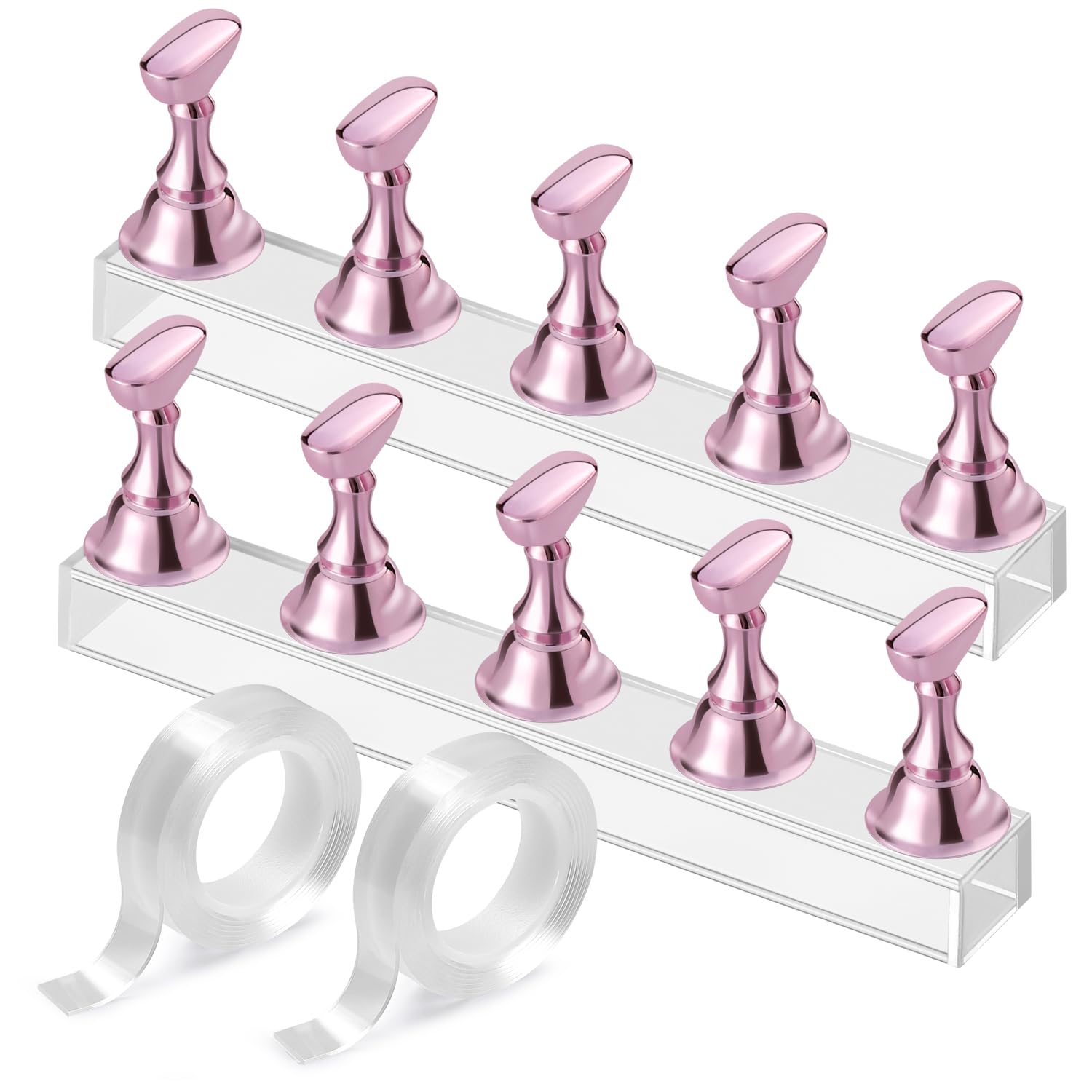 Etercycle nail stand magnetic base securely holds practice nails for precise art.