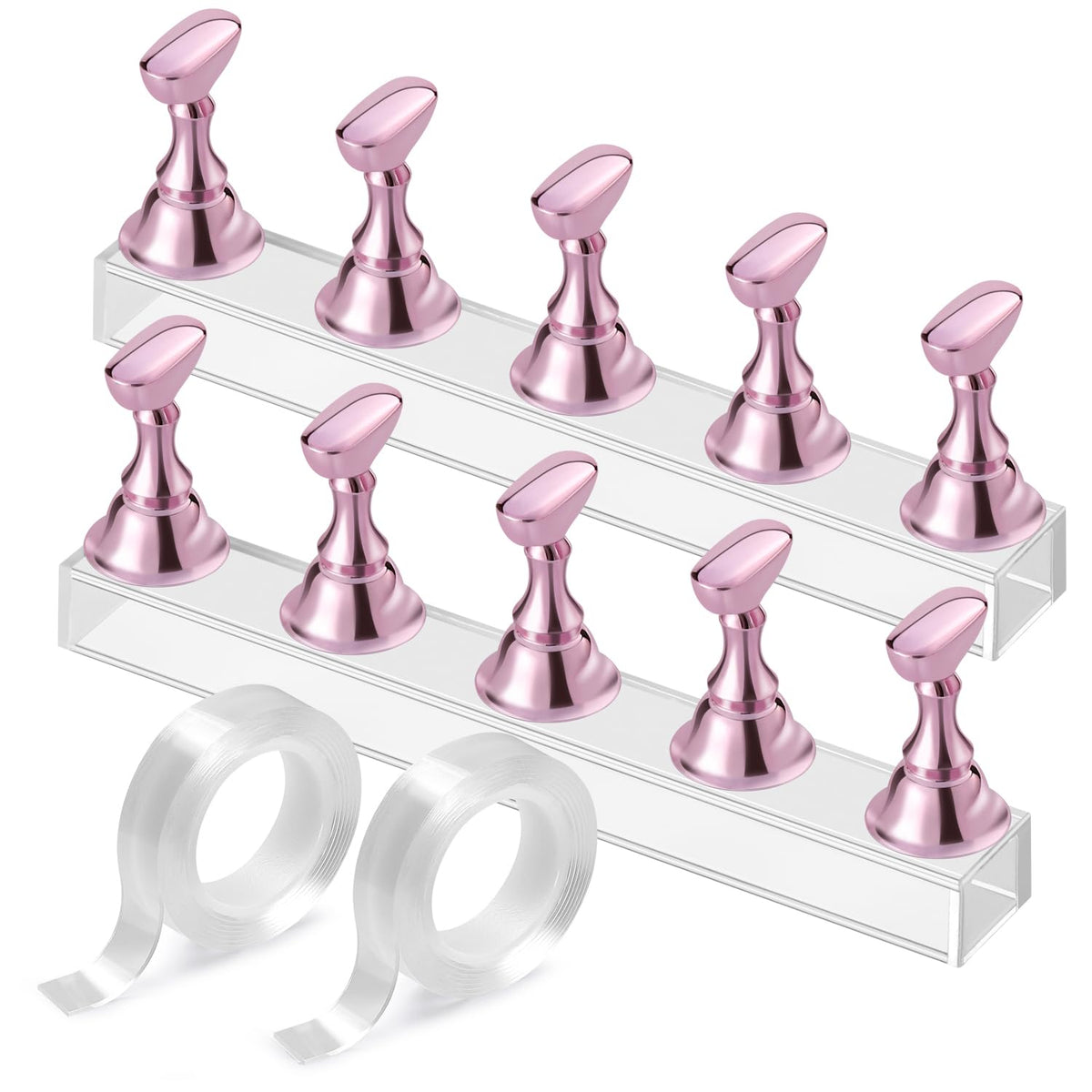 Etercycle nail stand magnetic base securely holds practice nails for precise art.