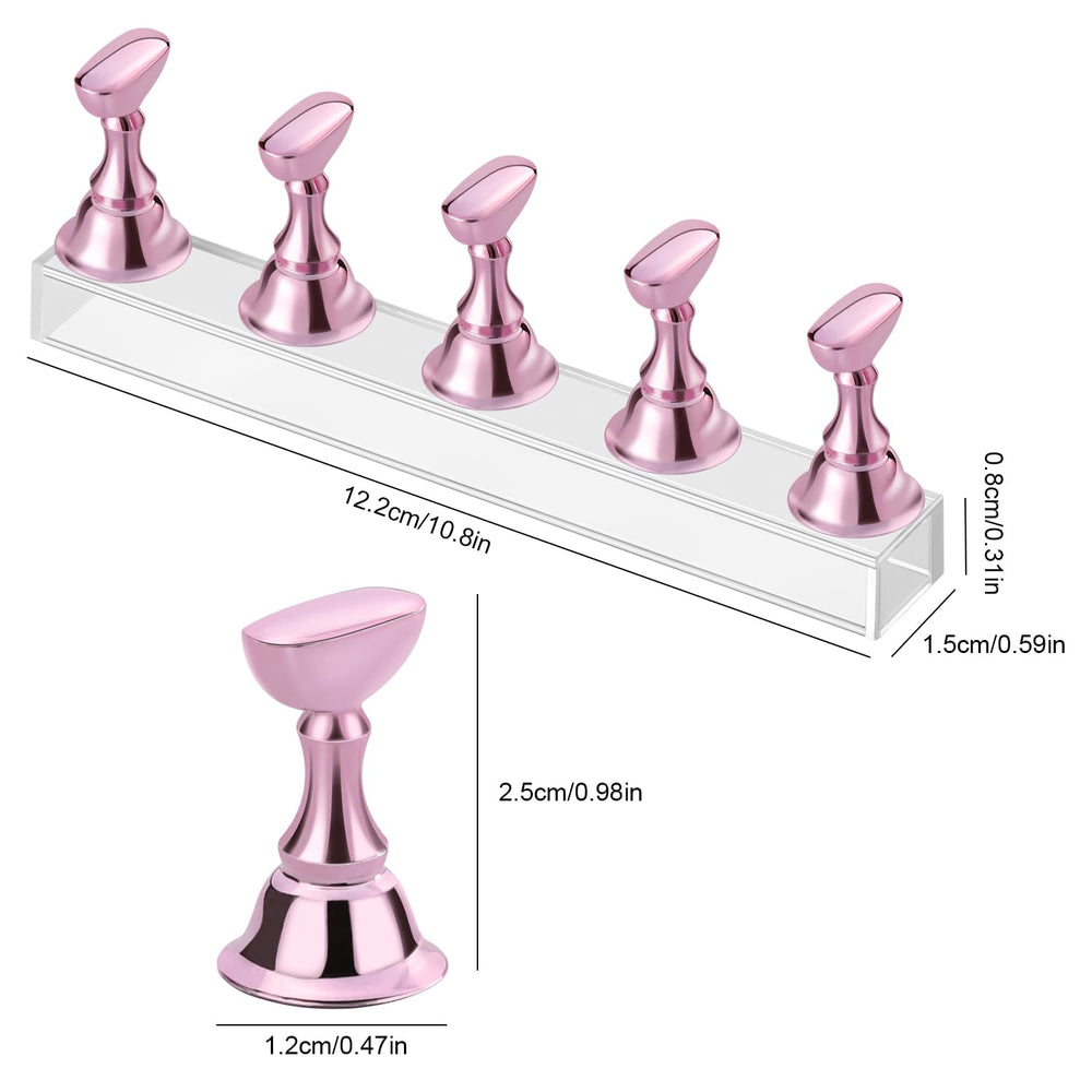 Etercycle salon display stand helps present tutorials and client-ready nail art.