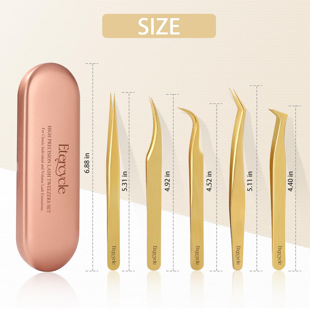 Etercycle straight pointy-tip isolating tweezer for precise lash separation