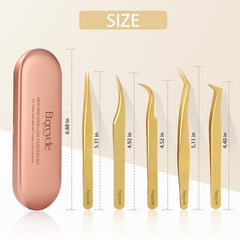 Etercycle straight pointy-tip isolating tweezer for precise lash separation