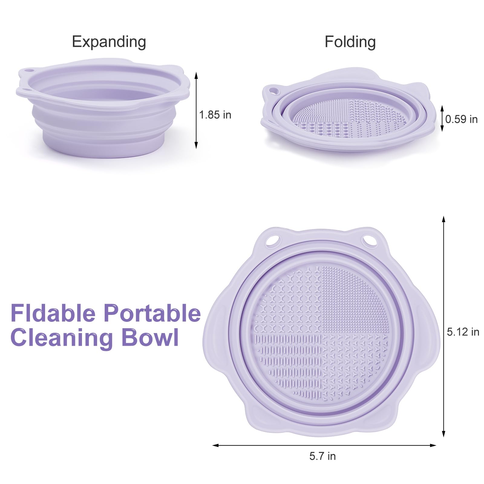 Etercycle travel-friendly cleaning tool fits in a makeup bag for on-the-go use.