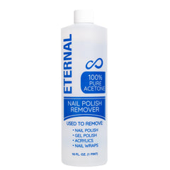 Eternal gel remover acetona: bote de 16oz para quitar gel y acrílico.