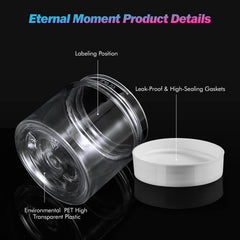 Eternal Moment 2oz jars show contents clearly for quick identification and organization