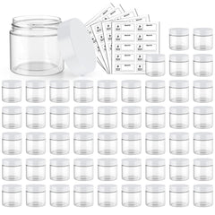 Eternal Moment 2oz clear jar with white lid wide mouth for easy filling