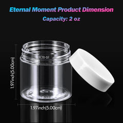 Eternal Moment clear jar with airtight lid helps prevent leaks during travel