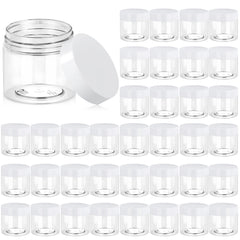 Eternal Moment 36-pack 6oz jar with clear lids, ideal for organized cosmetics.