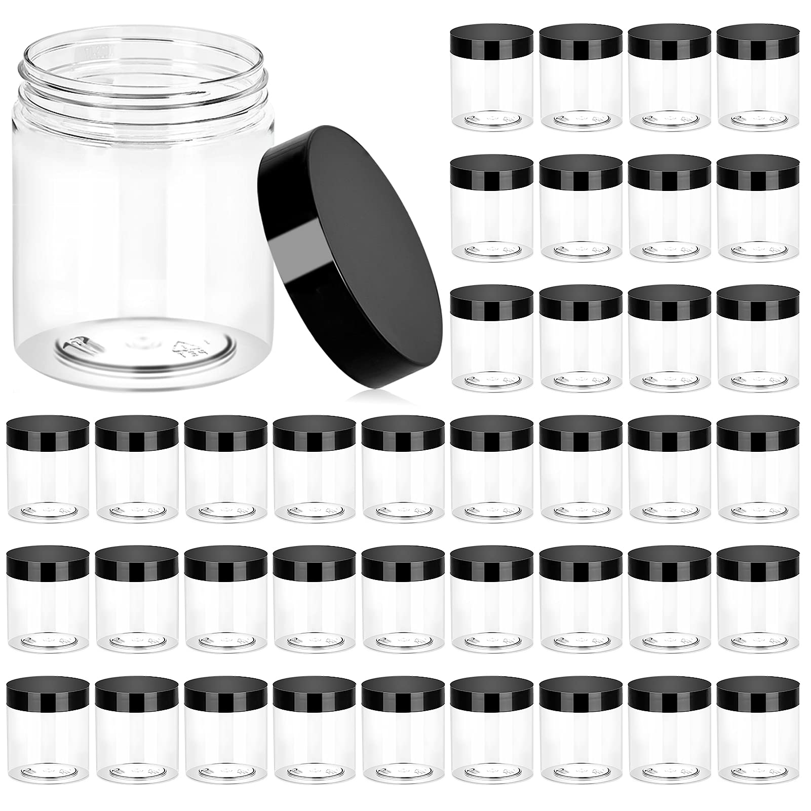 Eternal Moment 8 oz round clear jar with lid for samples and gifts