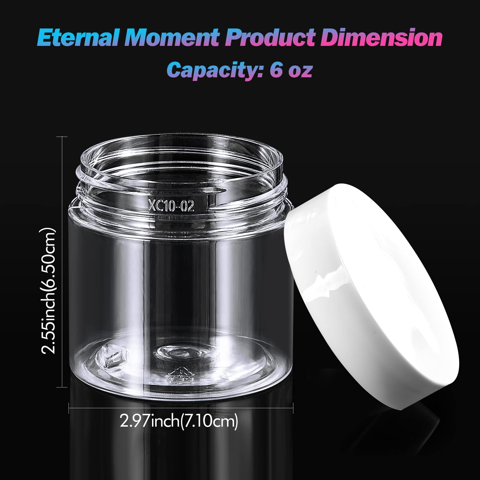 Eternal Moment jar with airtight screw-on lid ensures secure travel storage.