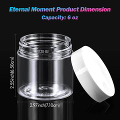 Eternal Moment jar with airtight screw-on lid ensures secure travel storage.