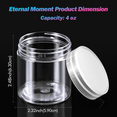 Eternal Moment 4oz jar with clear lid showcases contents securely for travel.