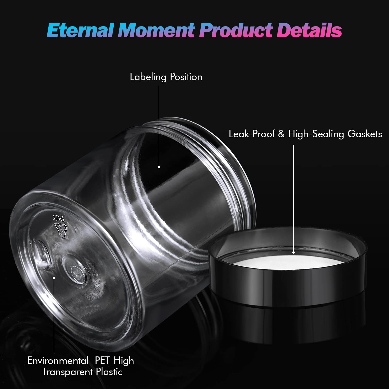 Eternal Moment leakproof airtight jar keeps products secure during transport.