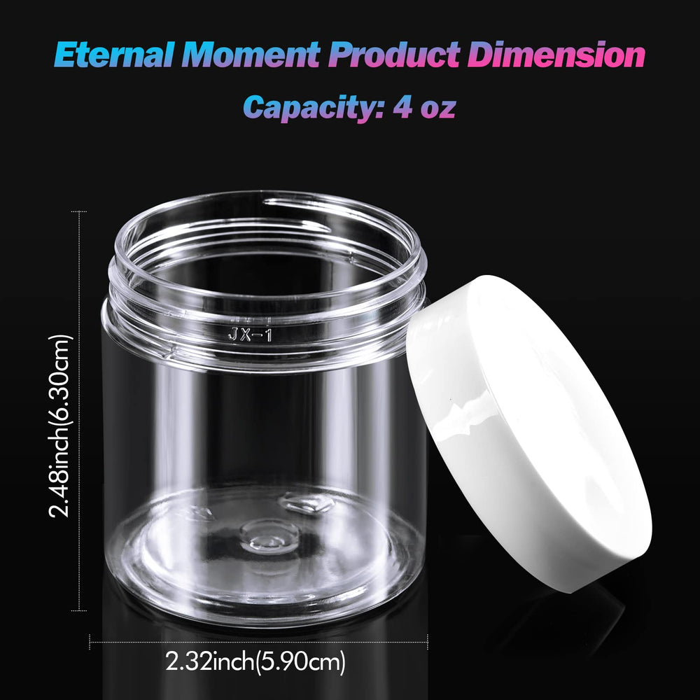 Eternal Moment 4 oz round jars with foam liners provide airtight protection for creams.