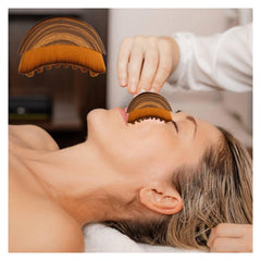 eteross LymphLift brush profile view demonstrates jawline carving in action.