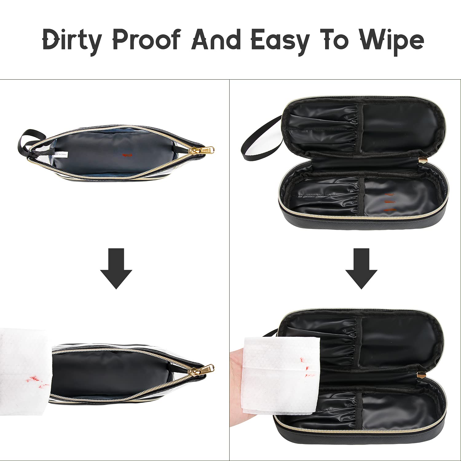 Ethereal Travel Makeup Bag daily-use setup with ample storage