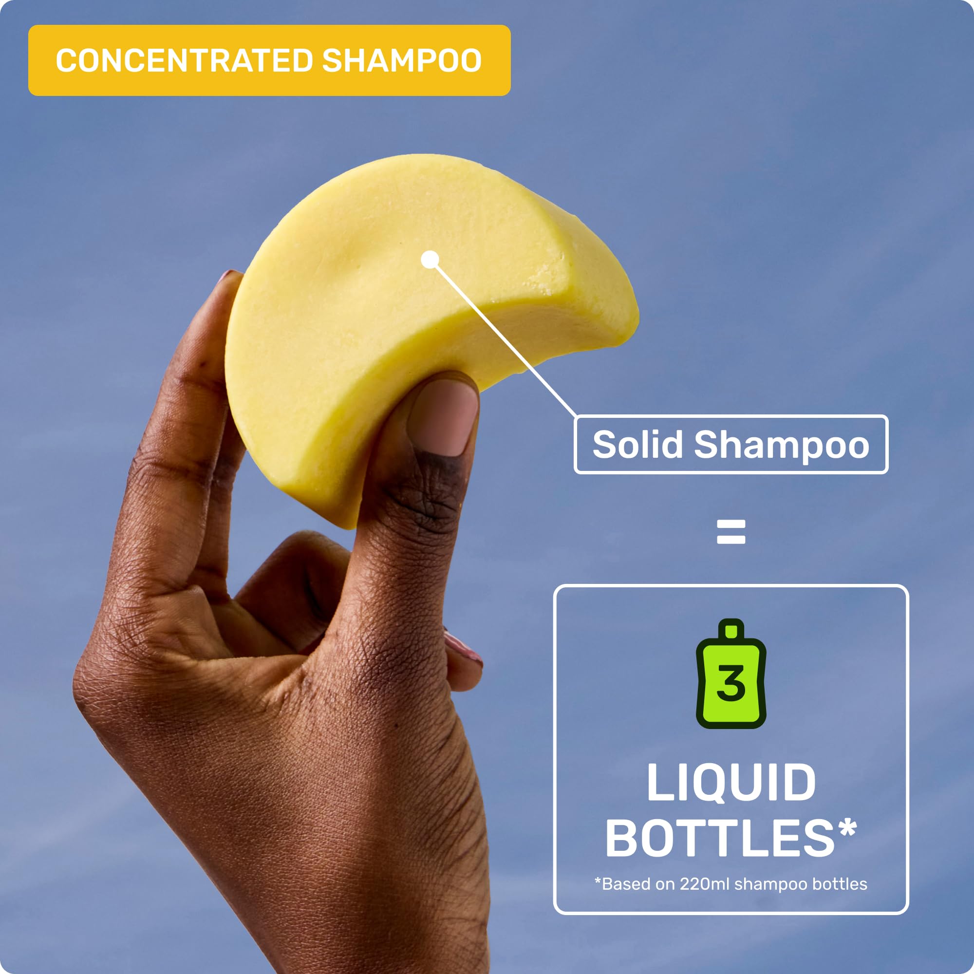 Ethique infusión de aceite de ricino cuida el cabello mientras limpia.