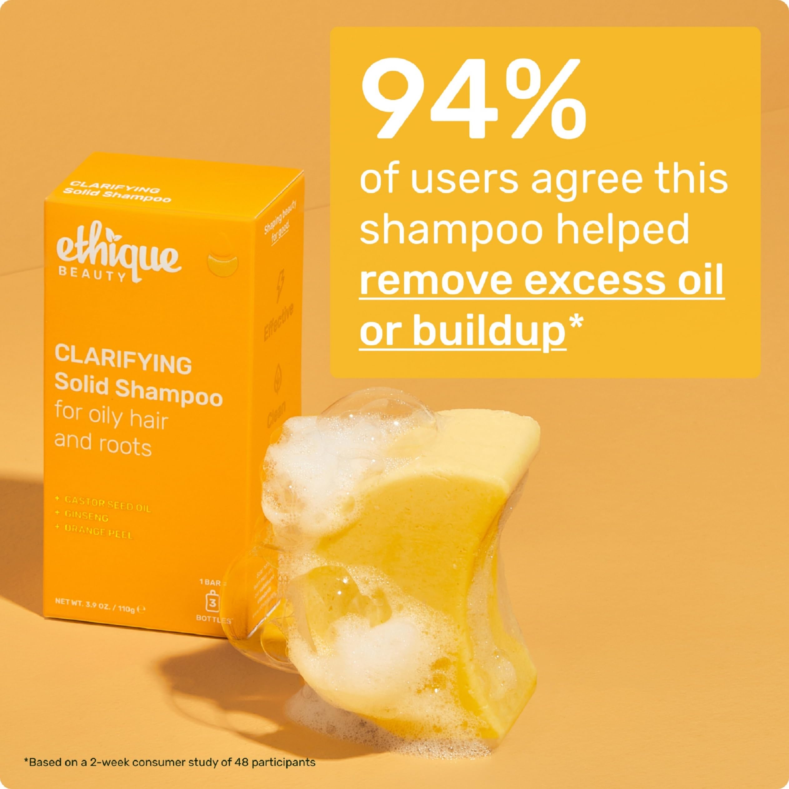 Ethique aroma cítrico de naranja para una sensación fresca durante la limpieza.