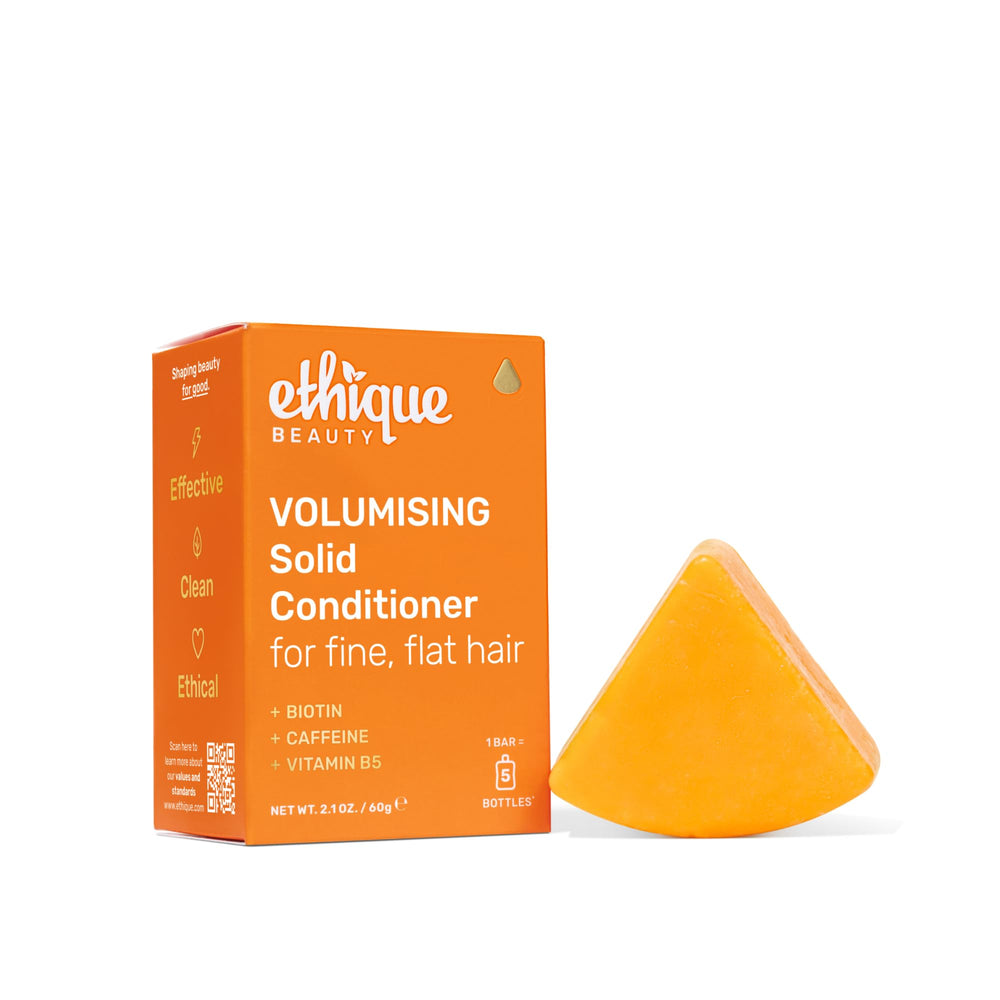 Ethique barra acondicionadora voluminizante para cabello fino aporta cuerpo.