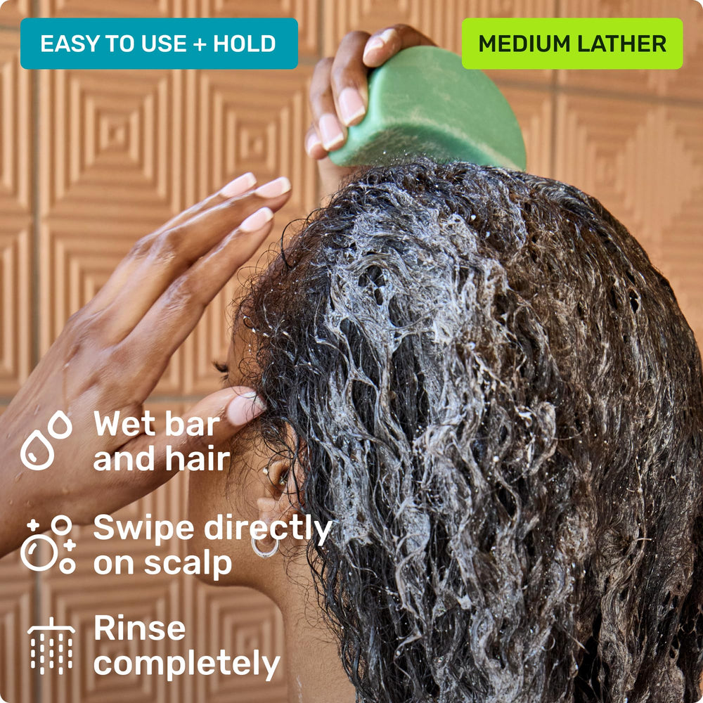 Ethique barra-definidora-rizos-limpieza-suave, limpia sin eliminar el brillo natural.