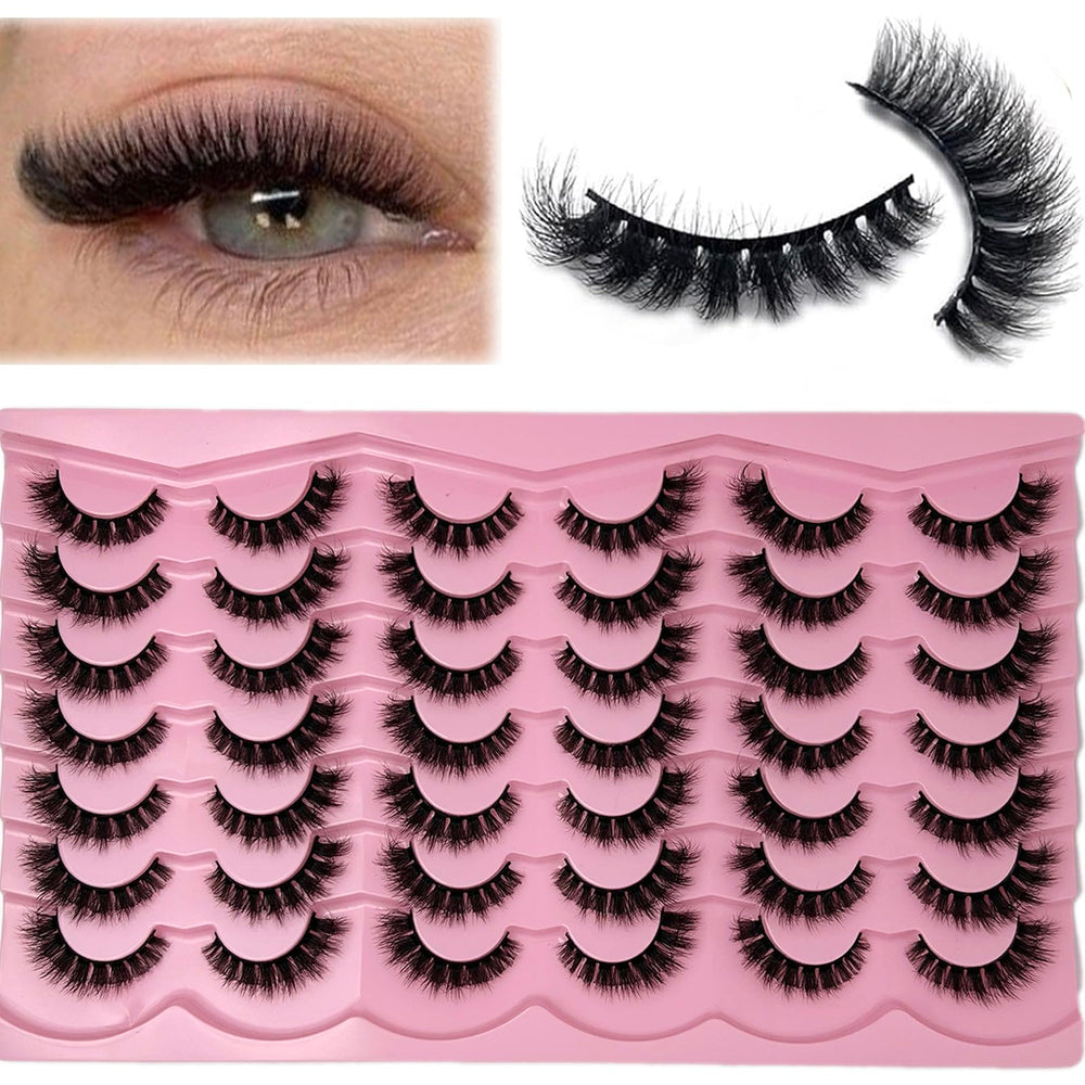 Etokdos 3D faux mink lashes close-up shows layered volume.