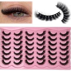 Etokdos 3D faux mink lashes close-up shows layered volume.