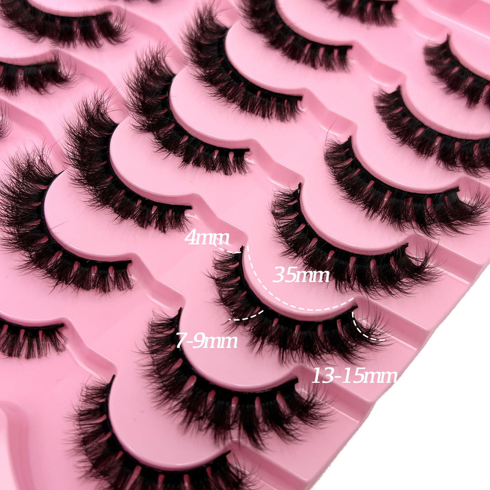 Etokdos lightweight soft-band lashes wear comfortably all day.