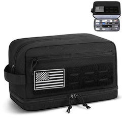 ETRONIK Tactical Toiletry Bag front view, rugged travel companion.