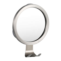 Ettori fogless shower mirror with three suction cups securely mounted