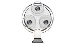 Ettori shower mirror showing convenient hook design for tools and towels
