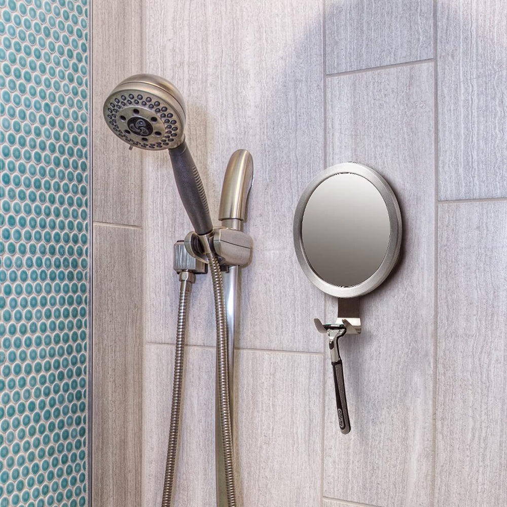 Ettori modern round fogless shower mirror, a stylish bathroom upgrade