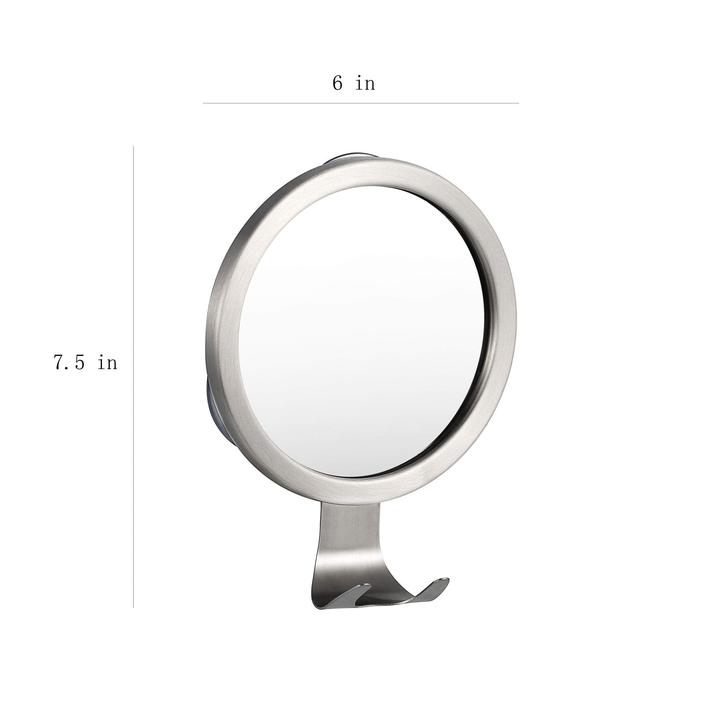 Ettori shower mirror with razor holder for easy grooming within reach
