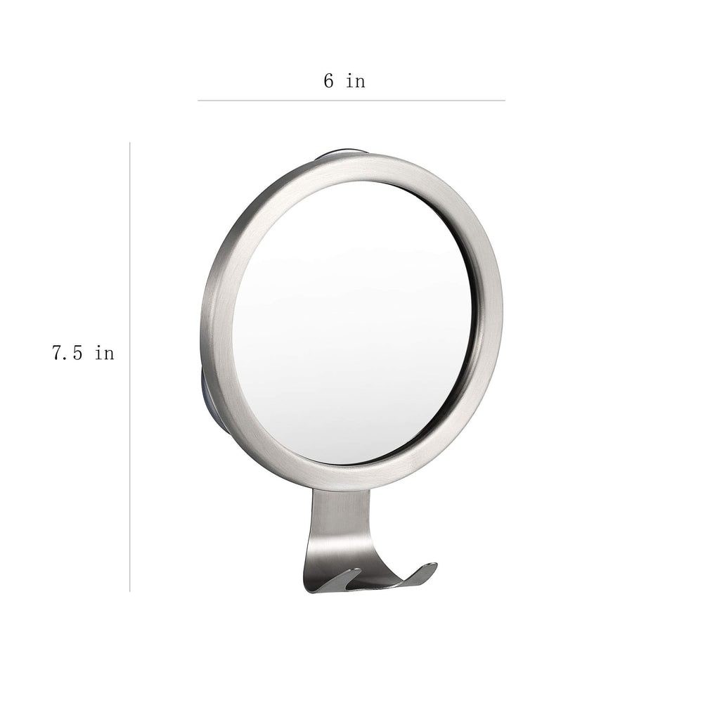 Ettori shower mirror with razor holder for easy grooming within reach