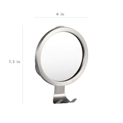 Ettori shower mirror with razor holder for easy grooming within reach