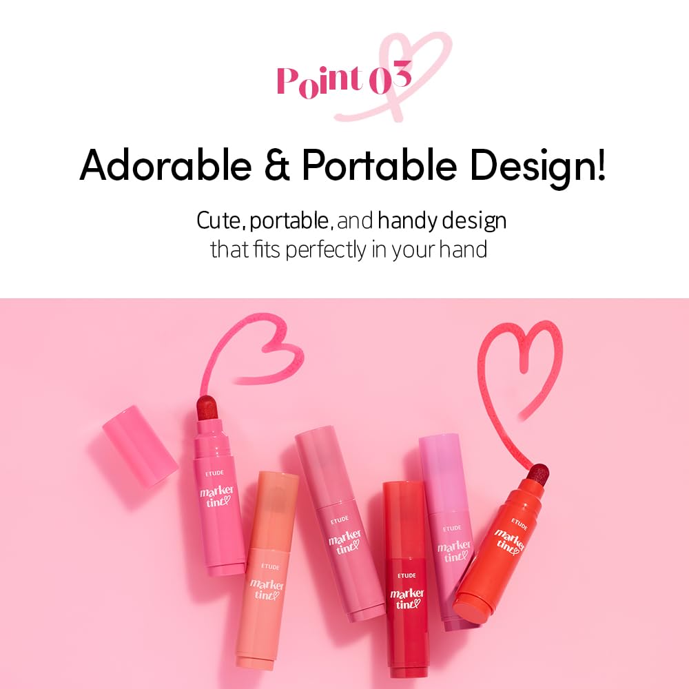 ETUDE Dear Darling Marker Tint 2 Tono mono plum para un labio intenso.