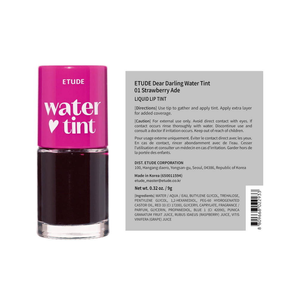 Etude Dear Darling Water Tint Strawberry Ade berry complex hydration benefits