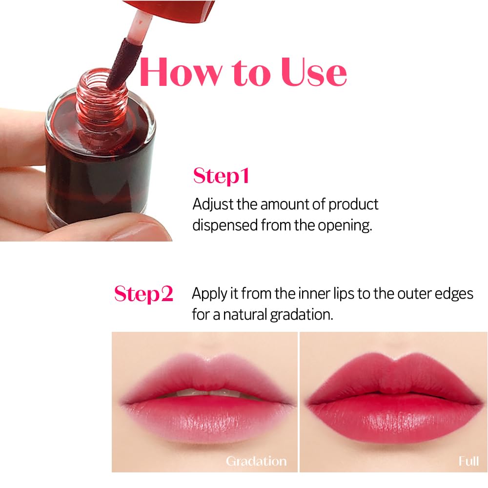 Etude Dear Darling Water Tint Strawberry Ade buildable color for bold looks
