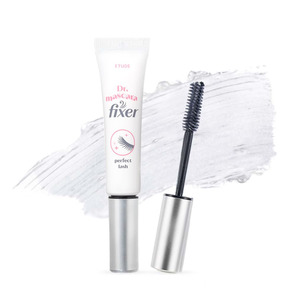 ETUDE Dr. Mascara Fixer aplica correctamente para fijar el rizo de pestañas todo el día.