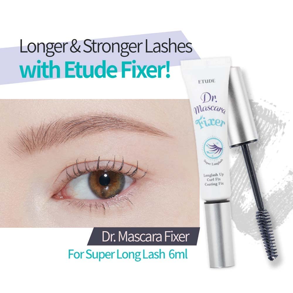 ETUDE Dr. Mascara Fixer brocha para aplicación precisa y uniforme.
