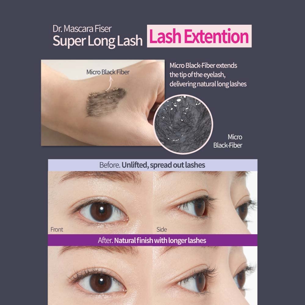 ETUDE Dr. Mascara Fixer efecto-largo para pestañas visiblemente extendidas.